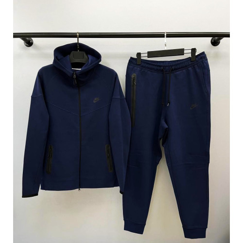 Dark blue best sale nike tech tracksuit