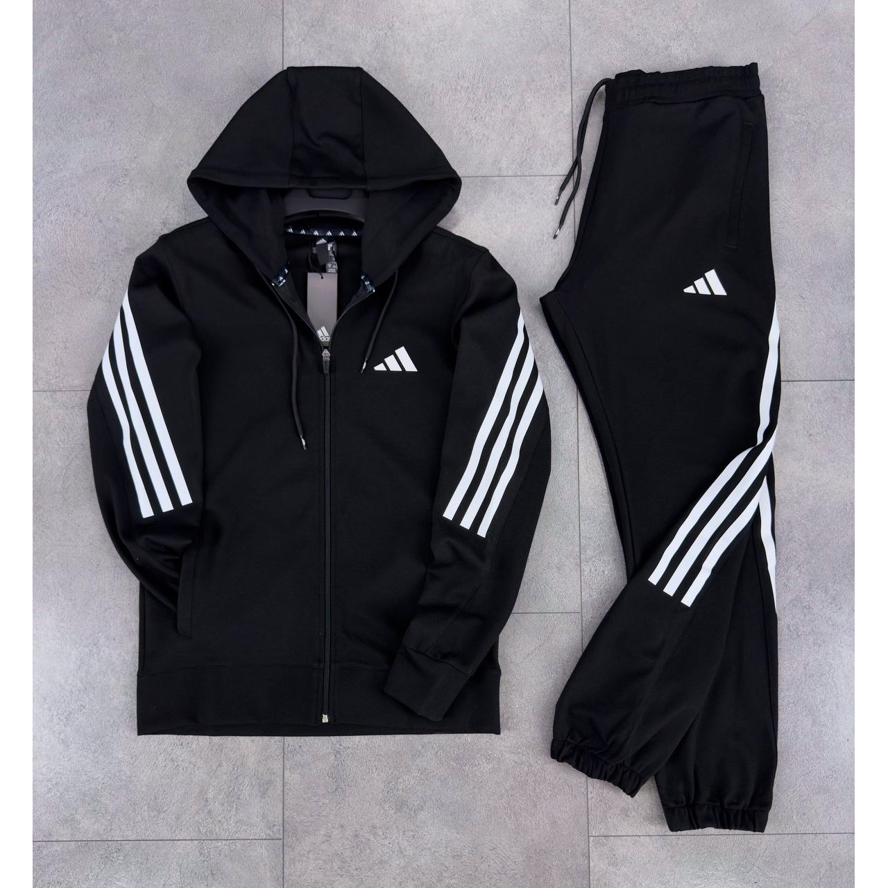 Мъжки спортен екип Adidas Tracksuit Black White