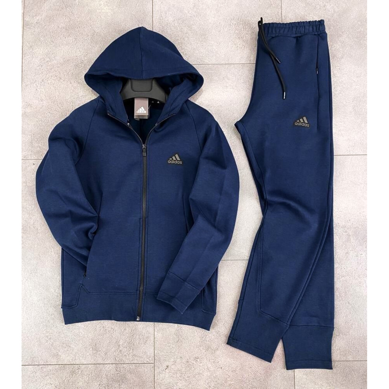 Мъжки спортен екип Adidas Tracksuit Dark Blue